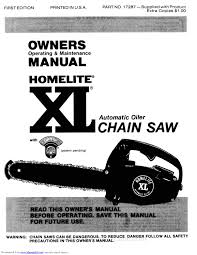 Our aftermarket parts meet or beat oem specs. Homelite Xl Chainsaw Owners Operating Maintenance Manual By Glsense Issuu