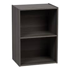 All handrafted in the u.s. Iris Usa 2 Shelf Wooden Bookcase Or Storage Shelf Painted Gray Finish Walmart Com Walmart Com
