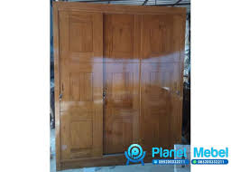 Lemari pakaian kayu minimalis pb lemari anak baju gantungan rak la 859: Lemari Pakaian 3 Pintu Kayu Jati Sliding Minimalis Planet Mebel Jepara