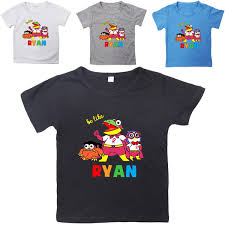 Ryan's world squishy figure capsule on mercari. Cute Ryan S Toy Review T Shirt Children Boys Girls Cartoon Ryan S World T Shirt Summer Cotton Tees Wish