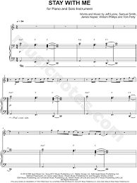 Sam Smith Stay With Me Piano Accompaniment Sheet Music In C Major Download Print Sku Mn0136676