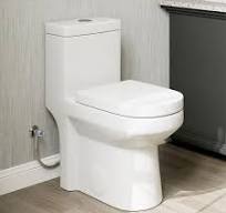 HOROW 1-piece 0.8/1.28 GPF Dual Flush Round Toilet in White ...