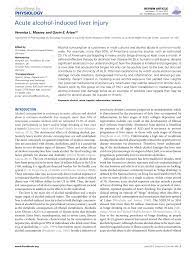 Pdf Acute Alcohol Induced Liver Injury