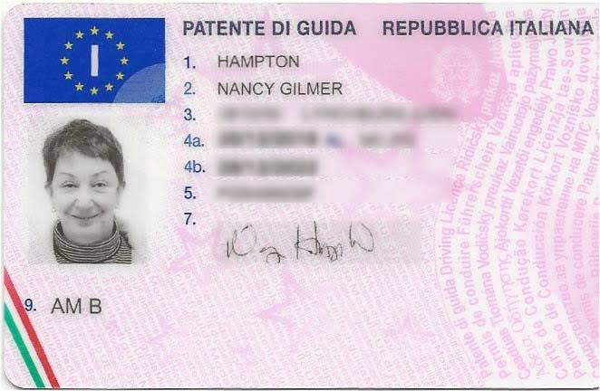 Italian Patente di Guida card resting alongside an official Highway Code booklet on a table, Drivers license…Patente di Guida…after two years, the saga is finished |  Nancy Goes to Italy. how to get a driving license in Italy