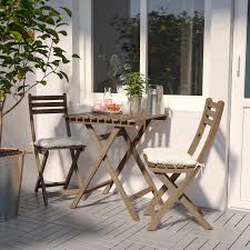 Askholmen Tisch 2 Stuhle Aussen Graubraun Lasiert Kuddarna Beige Ikea Deutschland In 2020 Used Outdoor Furniture Outdoor Folding Chairs Wooden Outdoor Furniture