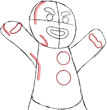 Draw the head as a simple circle. How To Draw Gingerbread Man From Shrek With Easy Steps Drawing Lesson How To Draw Step By Step Drawing Tutorials
