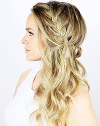 Side Braid Half Updo Down Hairstyles Long Hair Styles Goddess Braids Hairstyles