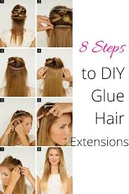 8 Easy Steps To Diy Glue Your Hair Extensions Glue In Hair Extensions Diy Hair Extensions Hair Extensions Tutorial