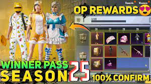 Pubg Lite Season 25 Winner Pass 1 To 30 All Rewards Winner Pass Season 25 Pubg Lite Youtube