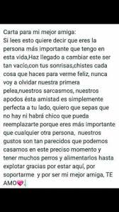 Son muchas las veces que deseamos comunicarle a alguien lo que sentimos por ella o las razones por las que le tenemos un gran aprecio. Cartas Para Tu Mejor Amigo Largas Camilalopez L E Mafevelap Anasofiaparadesortega Lauguerrero Cartas Para Mejor Amiga Poemas Para Mejores Amigos Te Amo Mejor Amiga No Hay Nada Mejor Que Tenerte