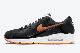 Nike air max 90 qs mars landing shoes mens size 6 3m orange black women 7.5. New Nike Air Max 90 Football Black Orange White Dj5981 001