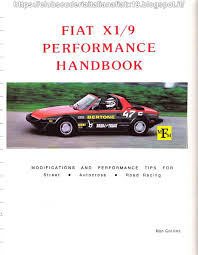 Bonus Full Fiat X1 9 Performance Handbook Street Autocross Road Racing By Ron Collins Https Clubscuderiaitalianafiatx19 Blogsp Road Racing Fiat Autocross
