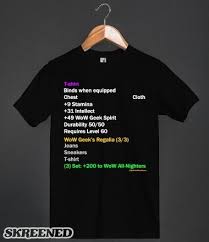 Wow Epic T Shirt With Stats T Shirt Skreened T Shirt Cool T Shirts Epic Shirt