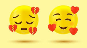Voir plus d'idées sur le thème dessin coeur, dessins coeur brisé, dessin au crayon. 3d Emoji Coeur Brise Avec Emoticone D Amour Vecteur Premium