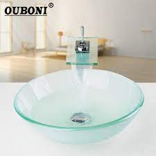 Check spelling or type a new query. Ouboni New Frosted Victory Glass Bowl Sink Wash Square Chrome Waterfall Faucet Round Tempered Glass Bathroom Sink Set Bathroom Sinks Aliexpress