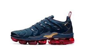 Nike S New Air Vapormax Plus Dons Cool Blue Red Gold Colorway Nike Air Nike Air Vapormax Nike Air Max