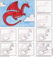 Draw spots that cover the skin is very chaotic. How To Draw All Kinds Of Dragons Art Projects For Kids Drawing For Kids Drawing Lessons Dragon Art