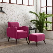 Diğer pink plush chair promosyon ürünleri aynı zamanda alibaba.com'da da bulunabilir. Domesis Arm Chair And Ottoman In Bright Pink Plush Low Pile Velvet Buy Online In Angola At Angola Desertcart Com Productid 173835828
