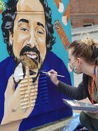 Bright painting illustrations & vectors. Medford Artists April Jakubec Paints Utility Boxes For Tasteful Boston
