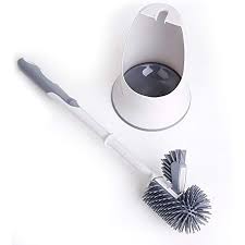 Toilet brush holder set tpr toilet brush and holder drain cleaning brush tools for toilet household bathroom wc accessories sets. Amazon Com Toilet Brush And Holder Silicon Toilet Bowl Cleaning Brush Set Under Rim Lip Brush And Storage Caddy For Bathroom Home Kitchen
