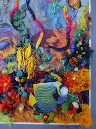 Coral Reef 3d Fiber Art Coral Reef Art Coral Reef Etsy Coral Reef Art Seascape Decor Fiber Art