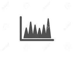 Line Chart Icon Financial Growth Graph Sign Stock Exchange