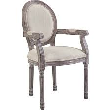 Modway Eei 2823 Bei Emanate Vintage French Dining Arm Chair Beige Fabric In 2020 Vintage Dining Chairs Upholstered Fabric Dining Chair Upholstery