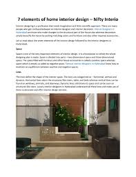 Modern home design homey home design: 7 Elements Of Home Interior Design Nifty Interio By Niftyinterio Issuu