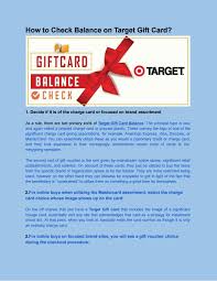 How to check your visa gift card balance. How To Check Balance On Target Gift Card By Joseph Zimpel Issuu