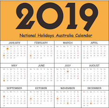 2019 National Holidays Australia Calendar 2019calendar 2019holidays Usa Uk Canada Australia Calendar Template Printable Calendar Design Business Calendar