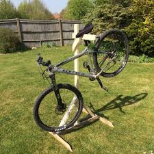 Showing functions, dimensions and some details of how it was made. Diy Bike Repair Stand Wood In Stock
