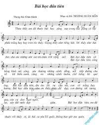Sheet Nốt Nhạc Va Lời Bai Học đầu Tien Trương Xuan Mẫn Bai Hat Nốt Nhạc Cảm ơn Thầy Co