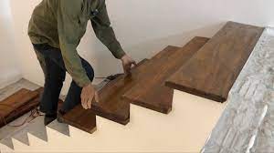Woodworking Techniques For Stairs You Ve Never Seen Build Install Wooden Steps For New Stairs Youtube