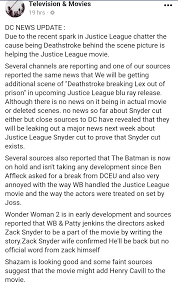 In another twitter tease, released shortly after snyder's tweet, randolph. Possible Leak About Snyder Cut Dceuleaks