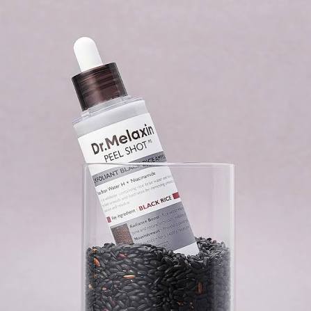 Ampolla exfoliante de arroz negro Dr. Melaxin para el tratamiento de puntos negros y esquí – بيوتي تايم