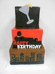 Elegant Simple Birthday Cake For Boyfriend Give Him A Classy And Elegant Themed Birthday With This Mad Men Cake Cakes For Men Lace Wedding Cake Mad Men Party