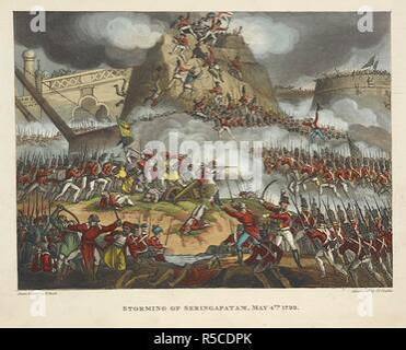 Storming of Seringapatam, May 4, 1799. The Siege of Seringapatam (5 April â€“ 4 May 1799) was the final confrontation of the Fourth Anglo-Mysore War between the British East India Company and