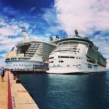 Freedom Of The Seas Vs Allure Of The Seas Twice As Nice Allure Of The Seas And Freedom Of The Seas In Cozumel Cruise Travel Cruise Ship Ocean Cruise