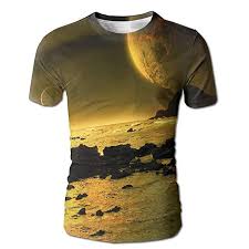 Yoigng Hawaiian 3d Printed Space And Planet T Shirt Short