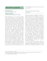 Pdf Humanistic Geography