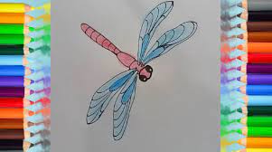 Draw the final of the dragonfly's four wings. How To Draw A Dragonfly Easy Step By Step Easy Animals To Draw