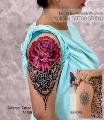 Rate 1000s of pictures of tatt Rose With Mandala Tattoo Done By Moksha Tattoo Studio Facebook