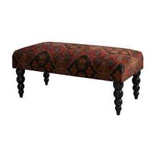 Damascus Black Bench Upholstered Bench Linon Home Decor Upholstery