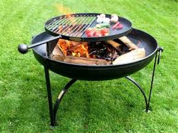Cast iron fire pit with grill uk. Firepits Uk Plain Jane 50cm Firepit With Swing Arm Van Hage Garden Centre