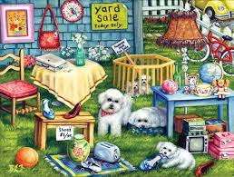 Maybe you would like to learn more about one of these? Yard Sale 500 Pieces Sunsout Puzzle Warehouse Larger Piece Jigsaw Puzzles Colorful Dog Art Dog Art