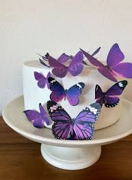 See more ideas about butterfly cakes, cake decorating tutorials, cupcake cakes. Edible Butterflies C Assorted Royal Purple Set Of 15 Cake And Cupcake Toppers Decoration Walmart Com In 2020 Edible Butterfly Butterfly Cake Decorations Butterfly Birthday Cakes