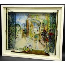 In our family studio, we create 3d paintings on glass in a variety of sizes and genres. City Of Peace Painting By Jean Pierre Weill 2284810