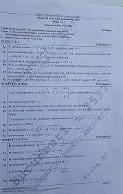 Profilul servicii, toate calificările profesionale; Bacalaureat 2021 Ce Subiecte Au Picat La MatematicÄƒ In Anii PrecedenÈ›i