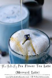Blue Butterfly Pea Flower Tea Latte Mermaid Latte Hot Tea Drink Recipe Tea Latte Butterfly Pea Flower Tea Butterfly Pea Flower