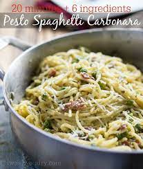 Pesto Spaghetti Carbonara Recipe Recipes Pasta Dishes Pasta Recipes